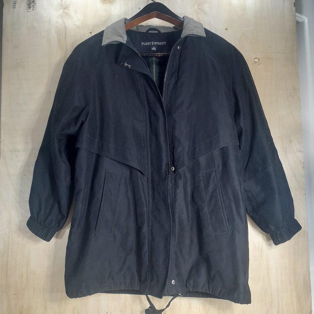 Fleet Street Women M Black Coat W Liner Wind Waterproof Mid Length Jacket